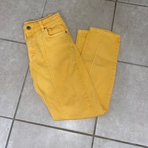 Yellow mom jeans